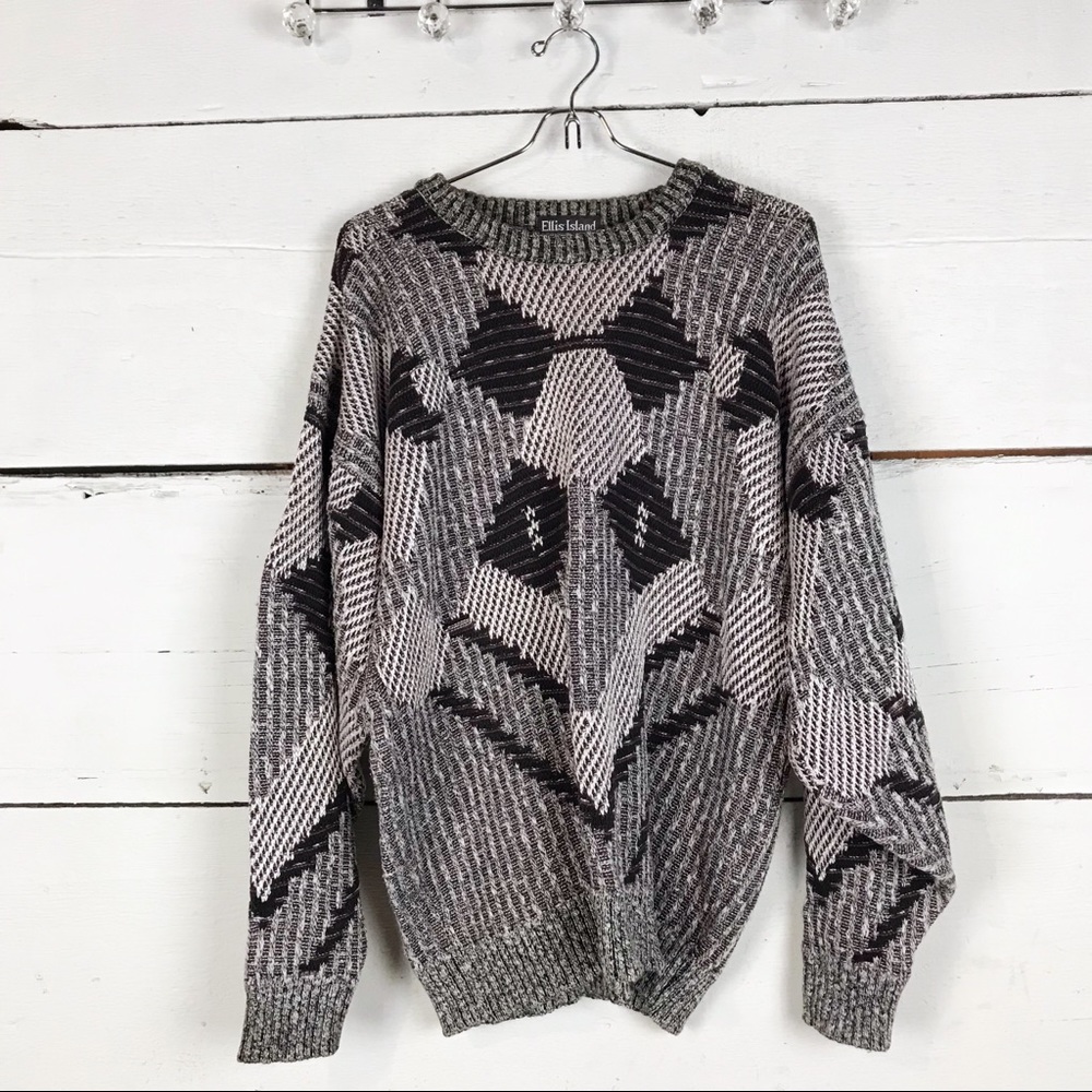 vintage sweater fall grandpa sweater
